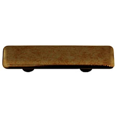 Palacedesigns Metallic Gold Rectangle Glass Cabinet Pull - Black Post PA2522025